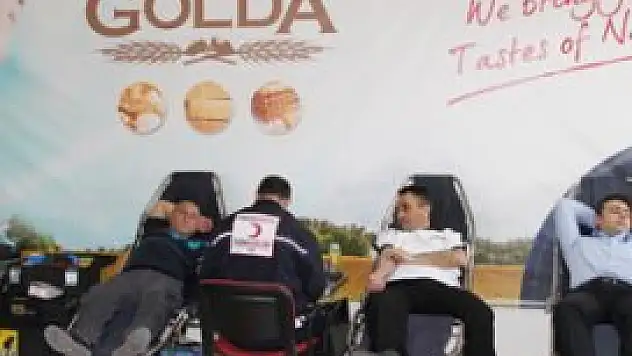 'Golda Makarnadan kan bağışına destek'