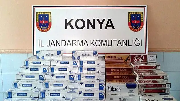 Konya'da jandarmadan kaçak sigara operasyonu