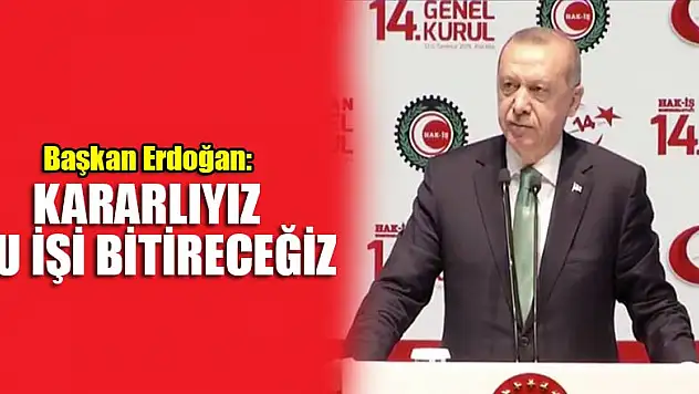 Başkan Erdoğan: Kararlıyız bu işi bitireceğiz