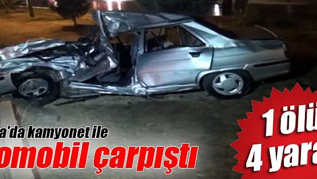 Konya'da kamyonet ile otomobil çarpıştı: 1 ölü, 4 yaralı