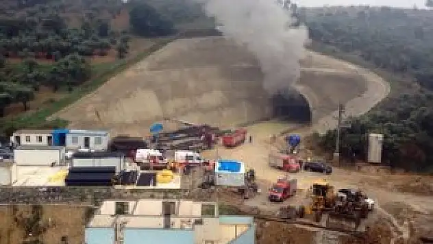 Yüksek Hızlı Tren tünel inşaatında yangın