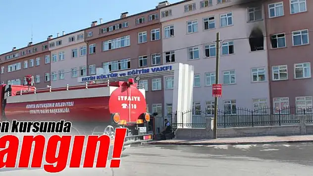 Konya'da Kur'an kursunda çıkan yangın söndürüldü