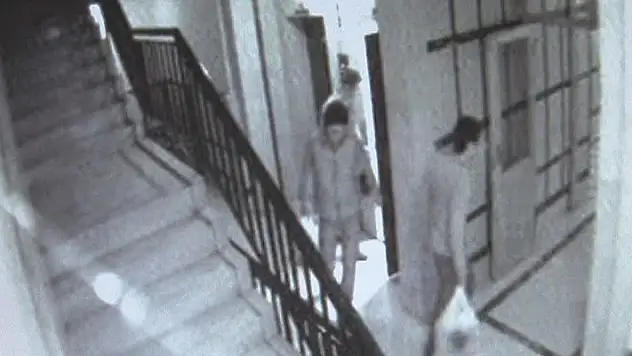 Ayakkabı hırsızları güvenlik kamerasında