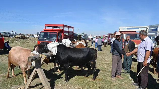 Kulu'da kurbanlıklar pazarda yerini aldı