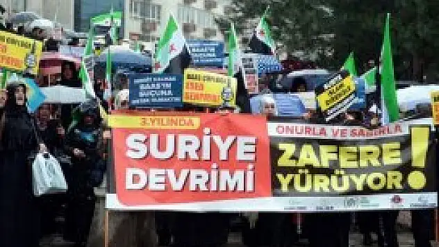 Suriye halkıyla dayanışma için yürüdüler