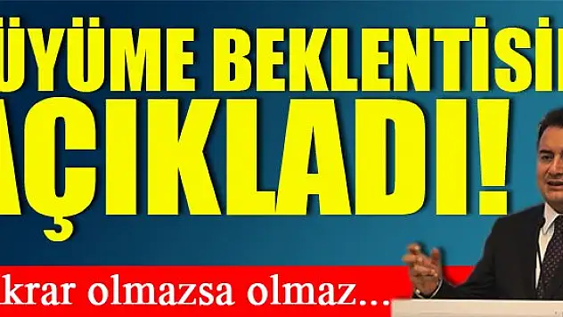 Babacan büyüme beklentisini açıkladı