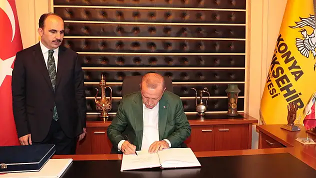 Cumhurbaşkanı Erdoğan'dan Konya Büyükşehir'e ziyaret