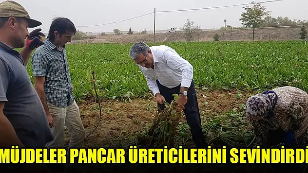 Peş peşe iki müjde pancar  üreticilerini sevindirdi