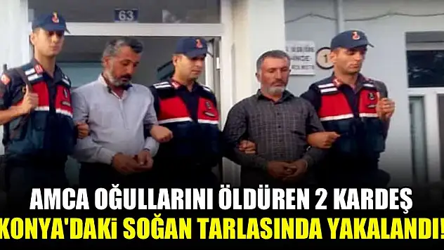 Amca oğullarını öldüren 2 kardeş, Konya'daki soğan tarlasında yakalandı!