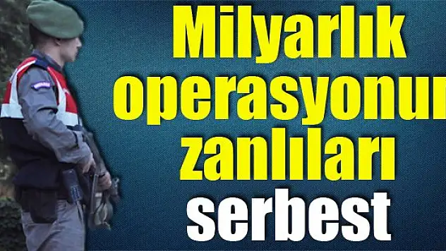 Milyarlık operasyonun zanlıları serbest!