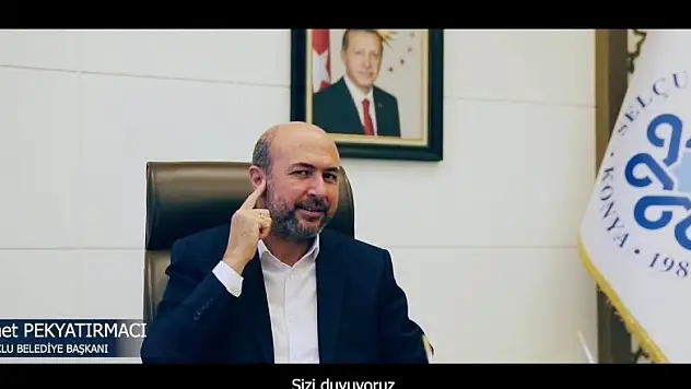Konya protokolünden işaret diliyle mesaj