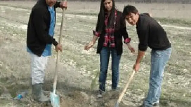 Karapınar'da 600 fidan toprakla buluştu