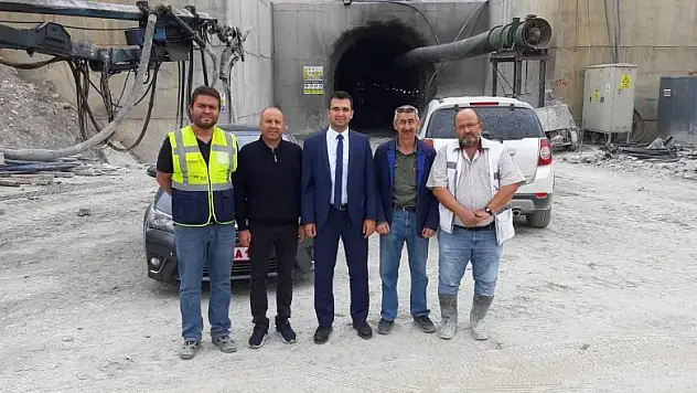 Kaymakam Taşkıran, Afşar-Hadimi Tünel inşaatını inceledi