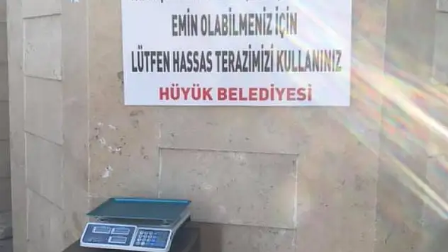 Hüyük belediyesi terazi hizmeti başlattı