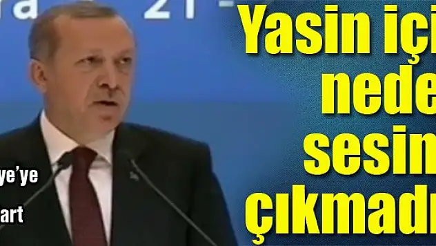 Erdoğan: Yasin için neden sesiniz çıkmadı?