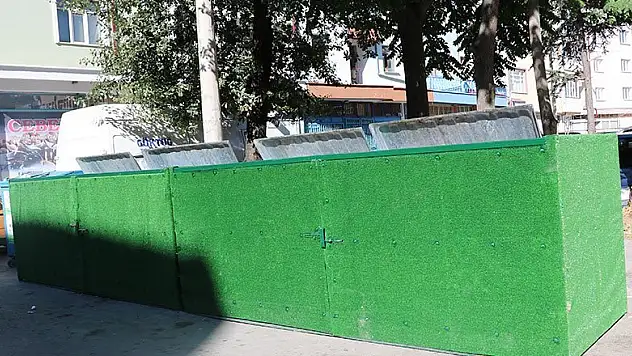 Beyşehir'de çöp konteynerlerine çevreci kamuflaj