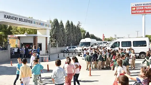 Karatay Hayvanat Bahçesi'ne öğrencilerden yoğun ilgi