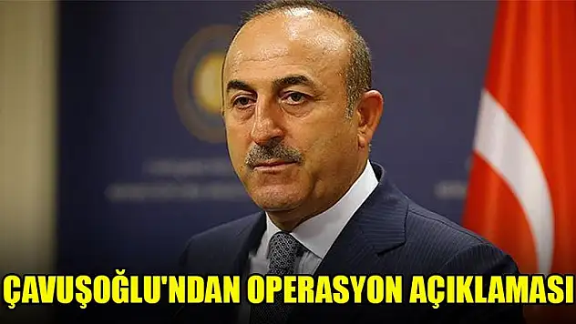 Çavuşoğlu'ndan operasyon açıklaması