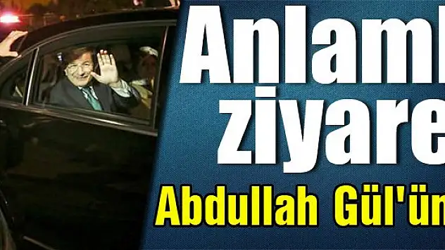 Davutoğlu'ndan anlamlı ziyaret