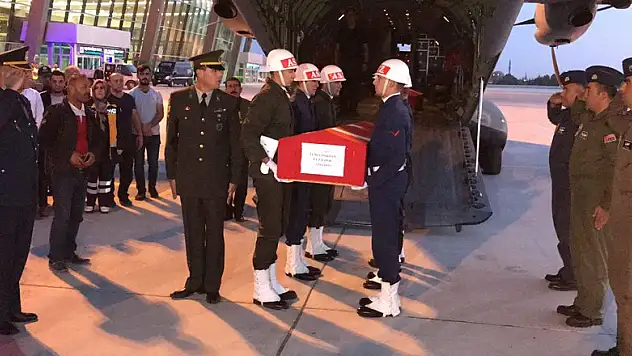 Şehidimiz Yunus Mermer'in cenazesi Konya'ya getirildi
