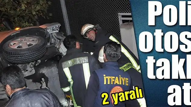 Konya'da polis otosu takla attı: 2 yaralı