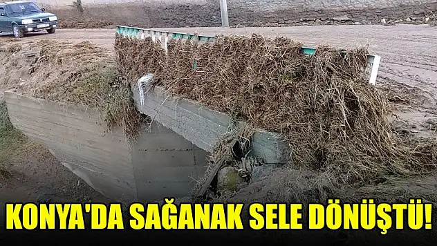 Konya'da sağanak sele dönüştü