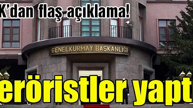 Genelkurmay: Saldırıyı PKK gerçekleştirdi