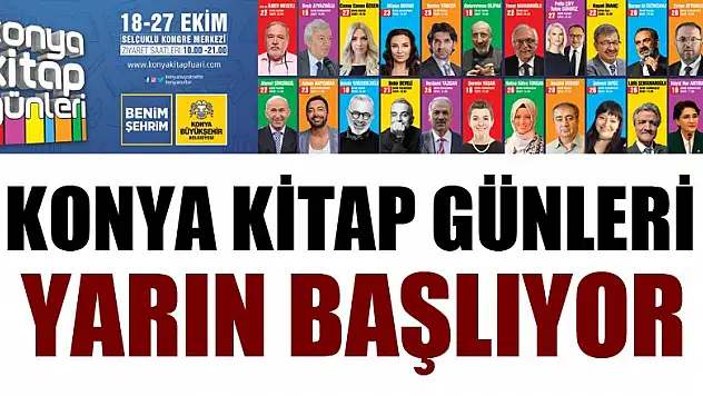 Konya Kitap Günleri yarın başlıyor