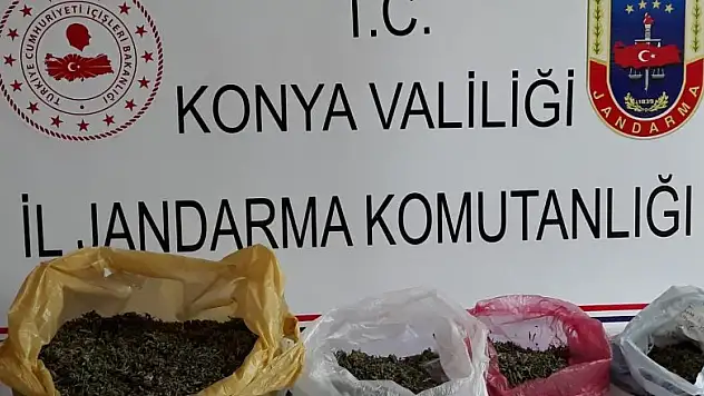 Konya'da Jandarmadan uyuşturucu operasyonu!
