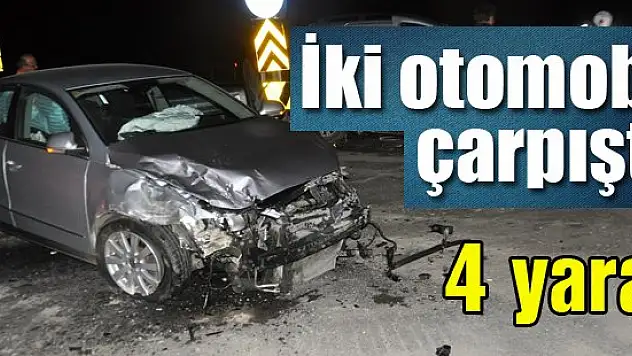 Konya'da iki araç çarpıştı: 4 yaralı