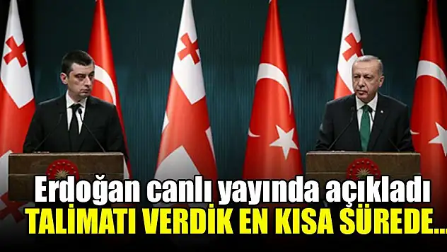Erdoğan canlı yayında açıkladı Talimatı verdik en kısa sürede…