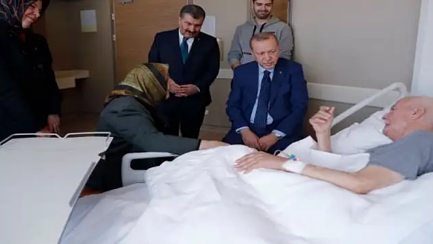 Başkan Erdoğan, Şevket Kazan'ı ziyaret etti
