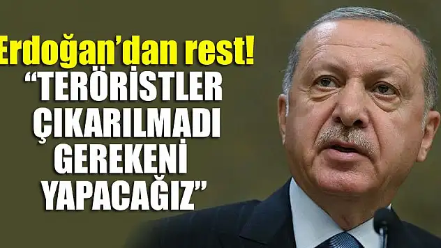 Erdoğan'dan rest: 'Teröristler çıkarılmadı gerekeni yapacağız'