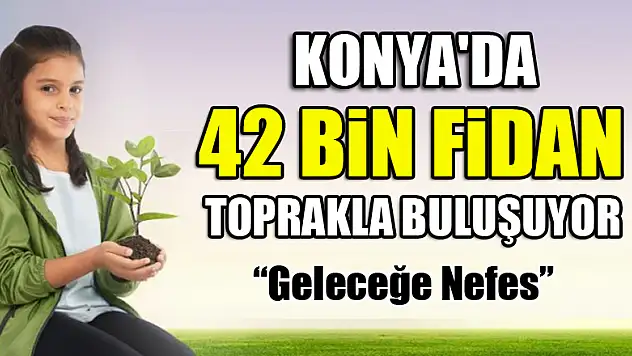 Konya'da 42 bin fidan toprakla buluşuyor