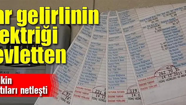 Dar gelirlinin elektriği devletten