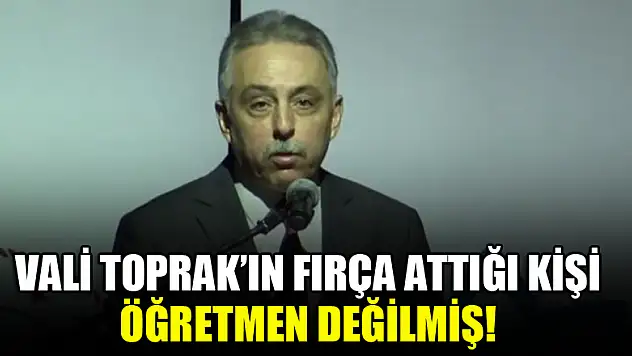 Konya Valisi Cüneyit Orhan Toprak'ın fırça attığı kişi öğretmen değilmiş!