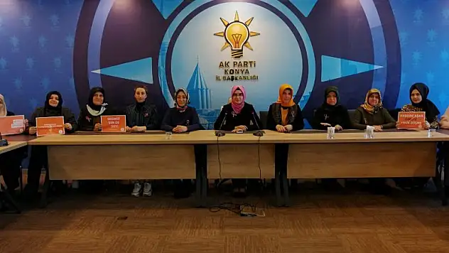 Konya İl Kadın Kolları Başkanı Esra Doğan: 'Her türlü şiddete karşı turuncu çizgimizi çekiyoruz'