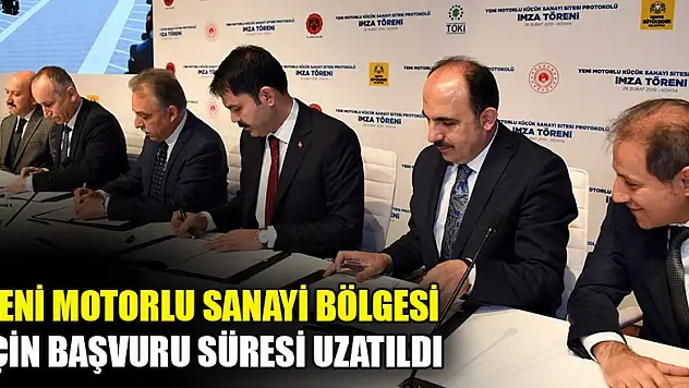 Yeni Motorlu Sanayi Bölgesi için başvuru süresi uzatıldı