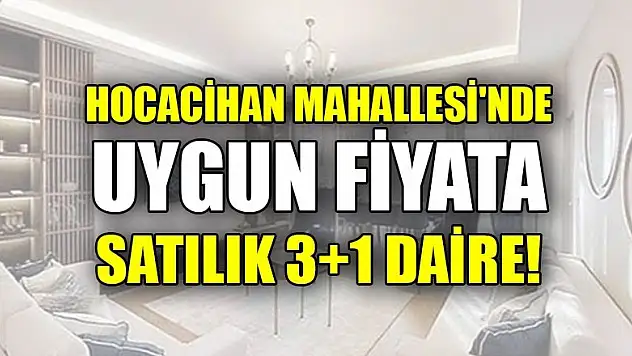 Konya'da Hocacihan Mahallesi'nde uygun fiyata 3+1 daire!