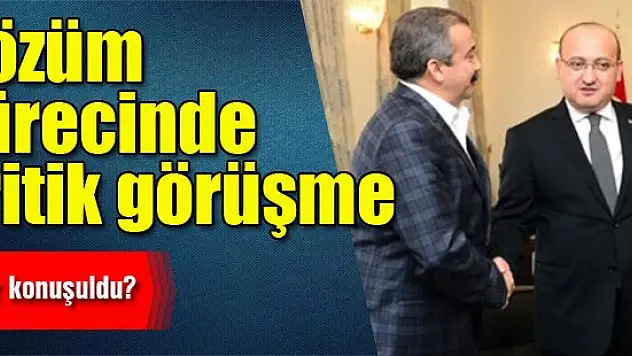 Çözüm sürecinde kritik görüşme