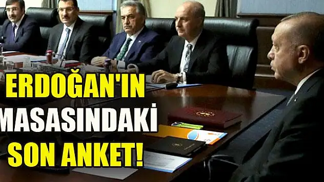 İşte Erdoğan'ın masasındaki son anket!