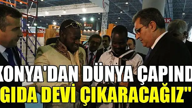 'Konya'dan bir dünya gıda devi çıkaracağız'