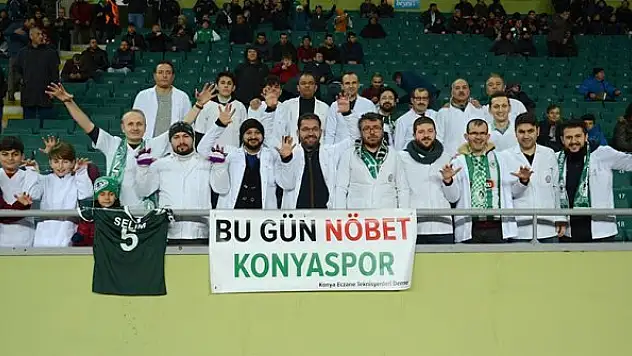 Sağlıkçılardan Konyaspor'a destek