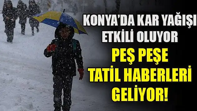 Konya'nın ilçelerinde eğitime kar engeli