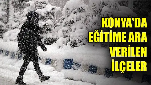 Konya'nın bazı ilçelerinde eğitime kar engeli