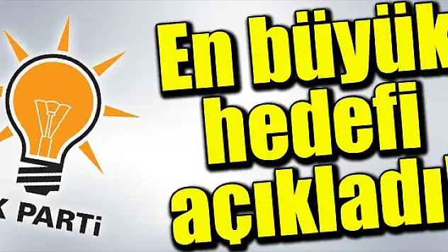 AK Parti'nin en büyük hedefini açıkladı