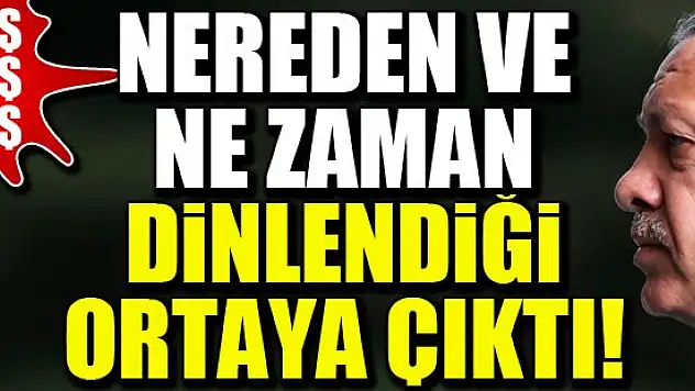 Erdoğan ve Fidan'ı orada dinlemişler!