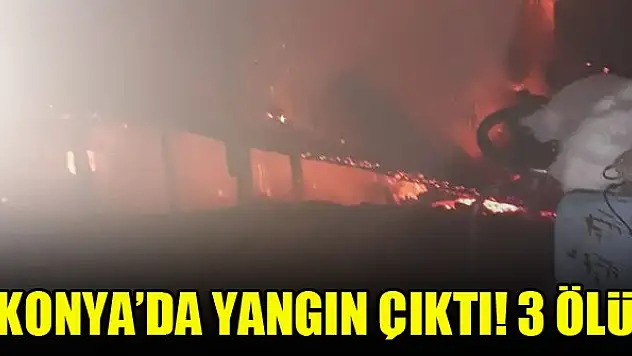 Konya'da yangın çıktı! 3 ölü