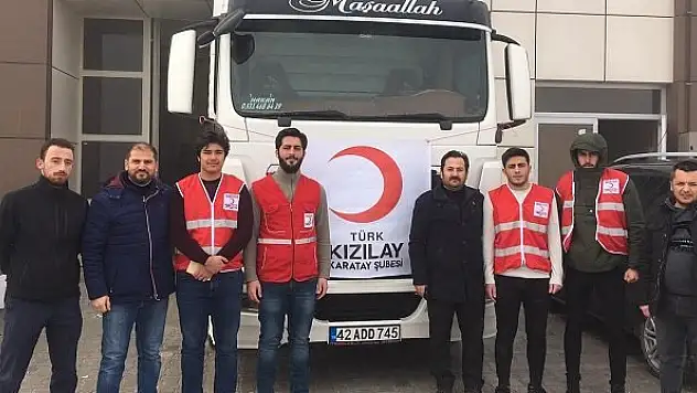Kızılay Karatay Şubesinden Elazığ'a yardım tırı