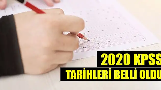 2020 KPSS tarihleri belli oldu